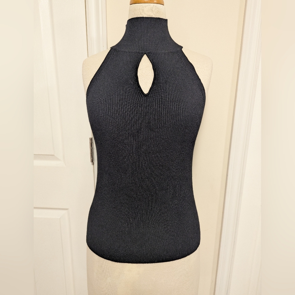 525 America Black Ribbed Sleeveless Tank Top